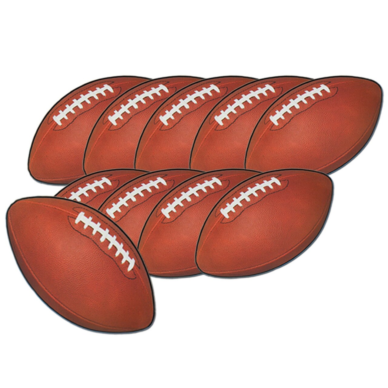 Beistle Club Pack of 240 Brown Mini Football Cutout Party Decorations 4.5"